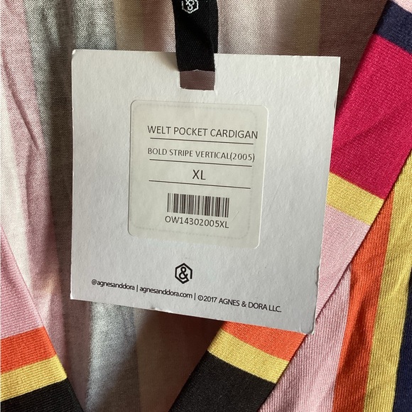 Agnes and Dora NWT striped short sleeve button up XL - Picture 2 of 5